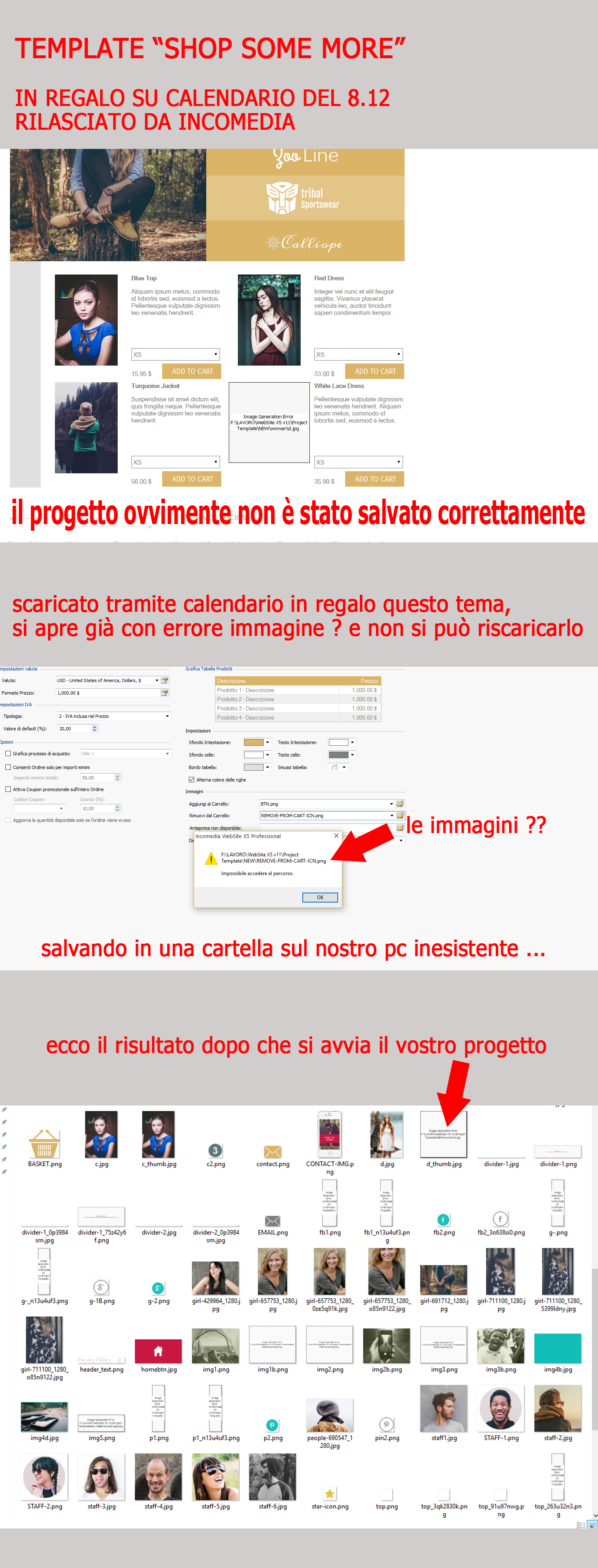 shop some more , tema in regalo da incomedia , pieno di errori e mancanza di immagini nel progetto 